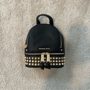 Michael Kors Rhea Studded Leather Backpack with Original Dust-bag